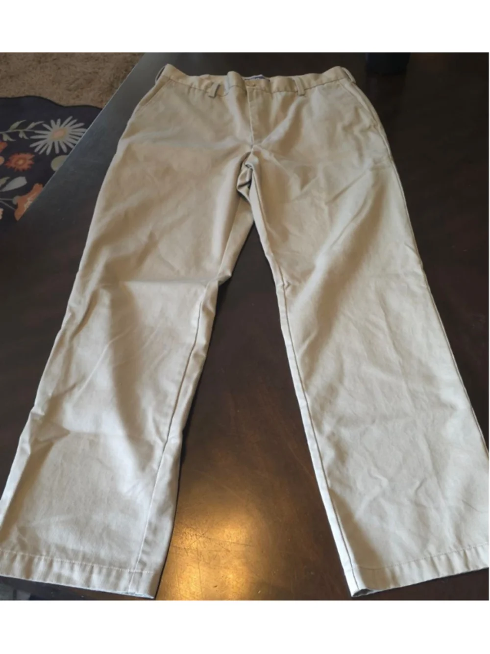 Men's IZOD Beige American Chino Beige Khakis Relaxed Slim Fit Pants Waist 36x32